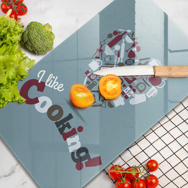 Üveg vágódeszka I like cooking