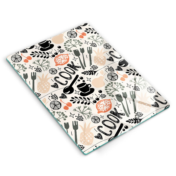 Üveg vágódeszka Rajzfilm konyhai motívum