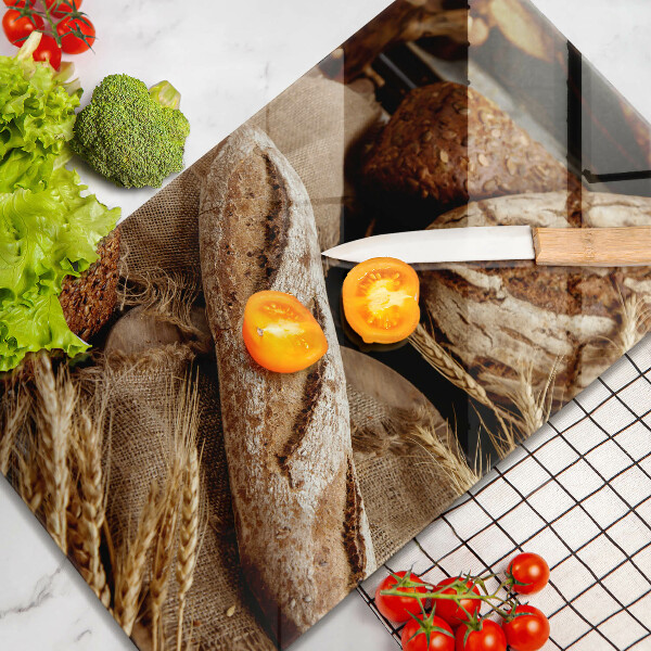 Üveg vágódeszka Kenyér kenyerek