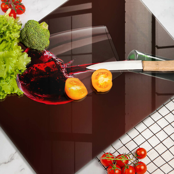 Üveg vágódeszka Egy pohár bor