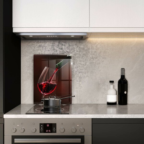 Üveg vágódeszka Egy pohár bor