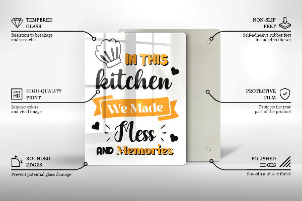 Üveg vágódeszka In this kitchen we made mess and memories