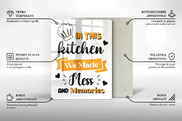 Üveg vágódeszka In this kitchen we made mess and memories