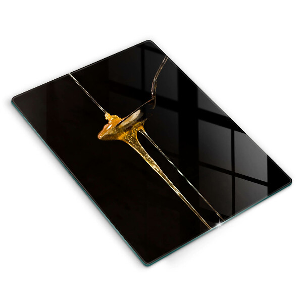 Üveg vágódeszka Egy teáskanál mézet