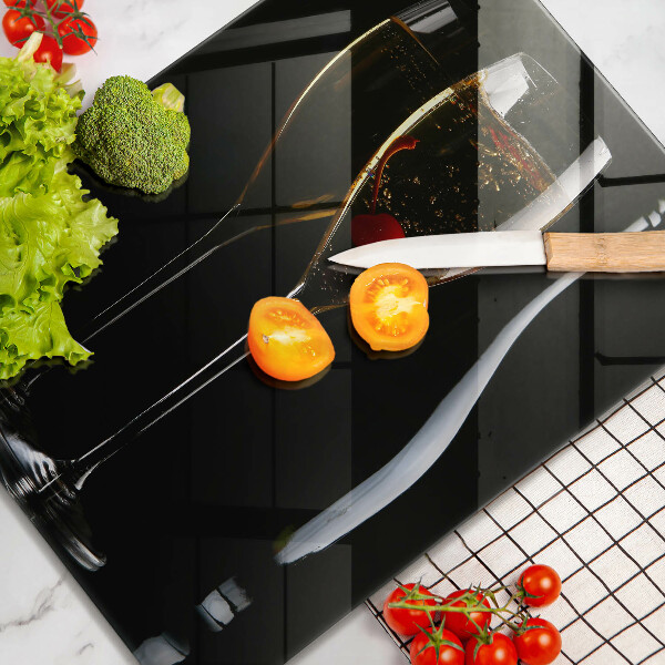 Üveg vágódeszka Pohár pezsgő