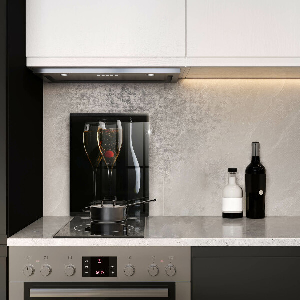 Üveg vágódeszka Pohár pezsgő