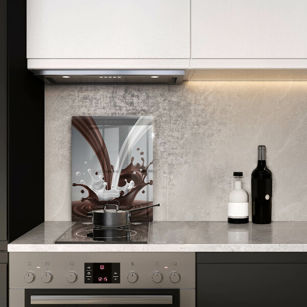 Üveg vágódeszka Tej és csokoládé