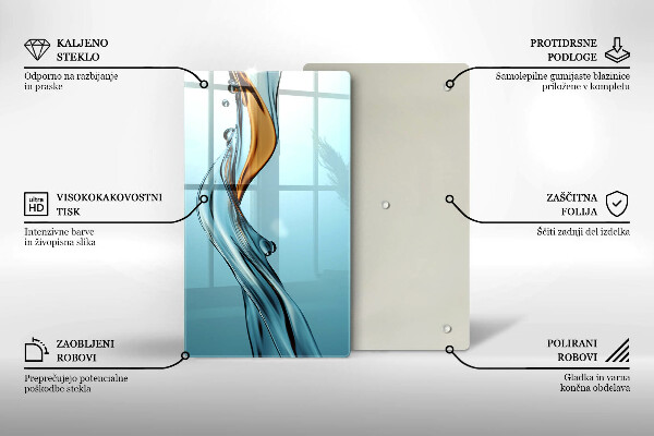 Üveg vágódeszka Vízsugár