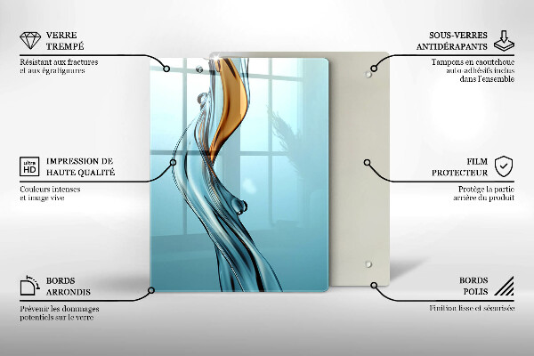 Üveg vágódeszka Vízsugár