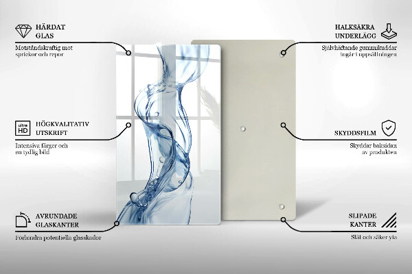 Üveg vágódeszka Tiszta víz