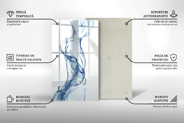 Üveg vágódeszka Tiszta víz