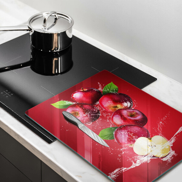 Üveg vágódeszka Lédús alma vízben