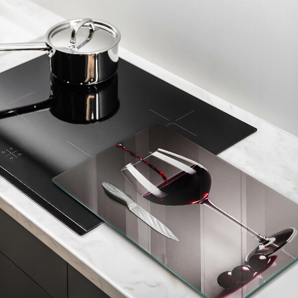 Üveg vágódeszka Üveg és szőlő