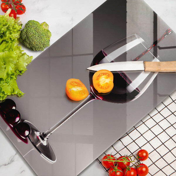 Üveg vágódeszka Üveg és szőlő