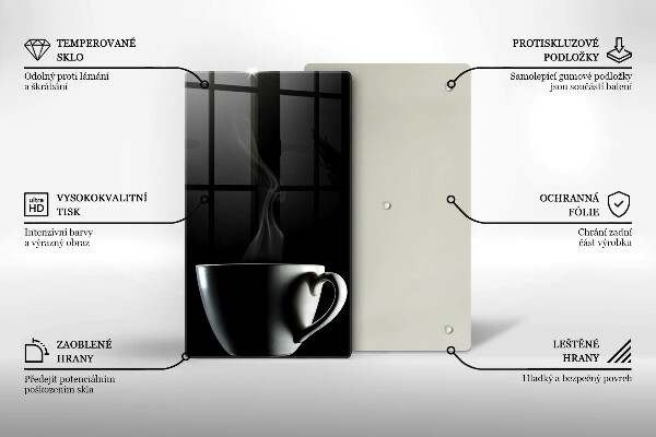 Üveg vágódeszka Egy csésze tea