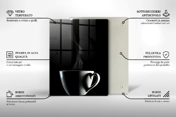 Üveg vágódeszka Egy csésze tea