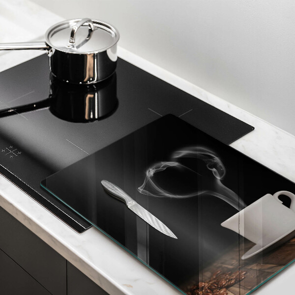 Üveg vágódeszka Kávéscsésze szív