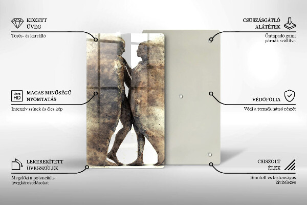 Üveg vágódeszka Szerelmes emberek teste