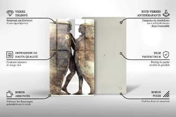 Üveg vágódeszka Szerelmes emberek teste