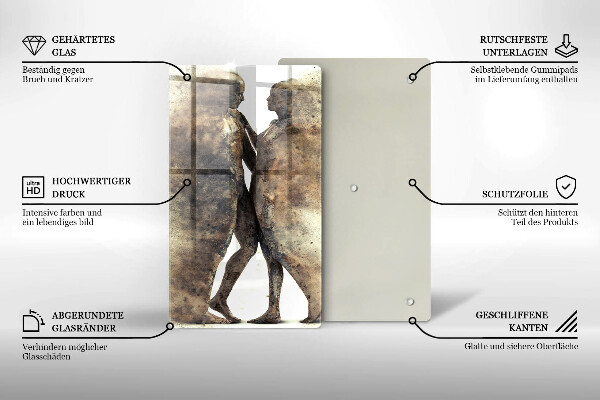 Üveg vágódeszka Szerelmes emberek teste