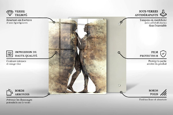 Üveg vágódeszka Szerelmes emberek teste