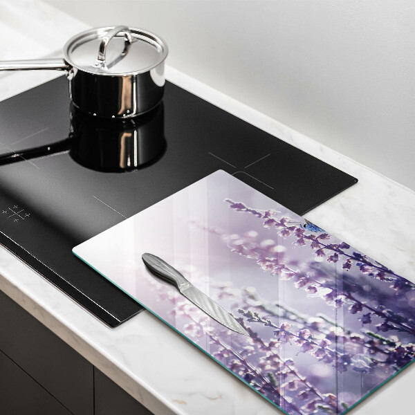 Üveg vágódeszka Vadvirágok és a pillangó