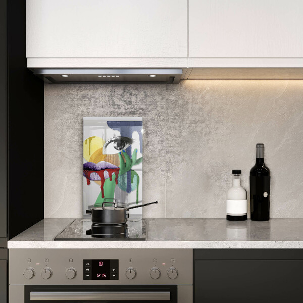 Üveg vágódeszka Art absztrakt kollázs