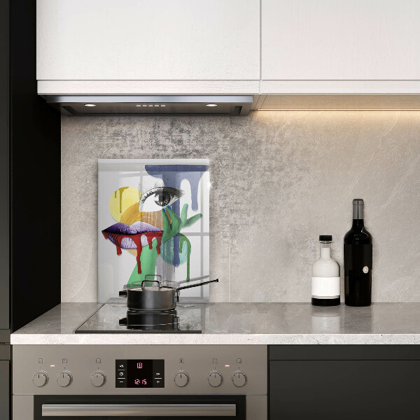 Üveg vágódeszka Art absztrakt kollázs