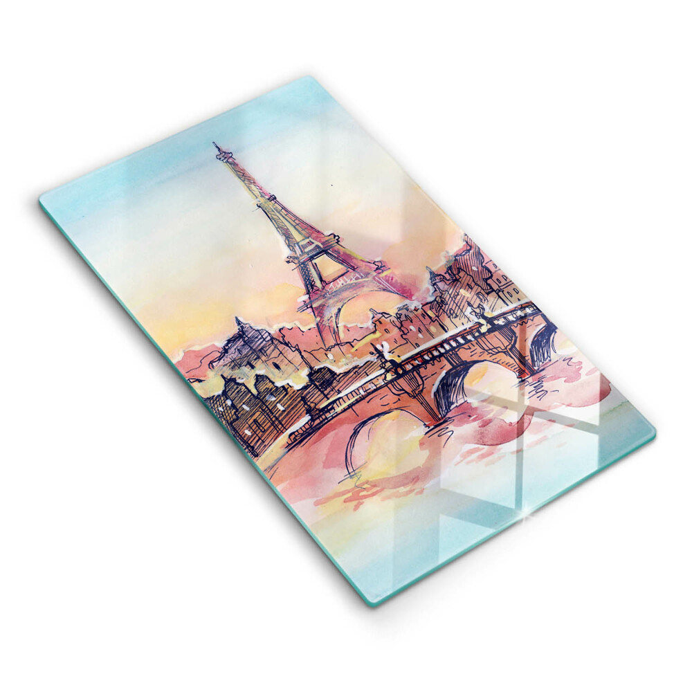 Üveg vágódeszka Párizs Eiffel-torony tája