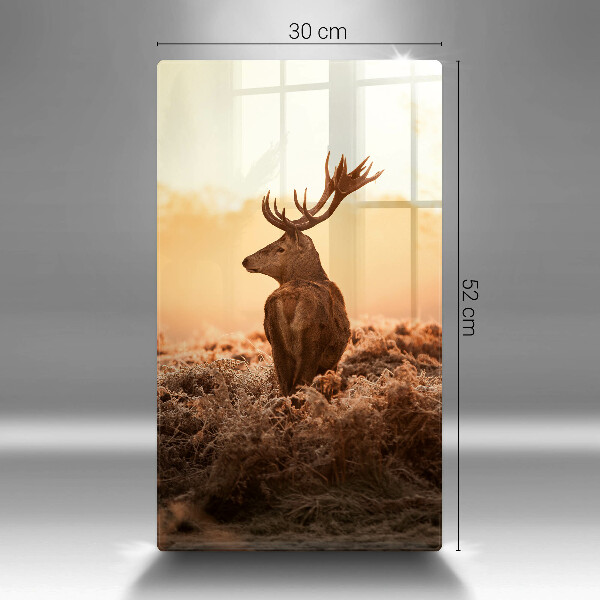 Üveg vágódeszka Szarvas a mezőn