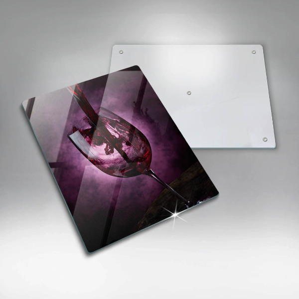 Üveg vágódeszka Egy pohár bor