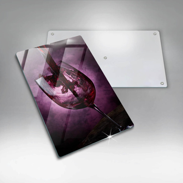 Üveg vágódeszka Egy pohár bor