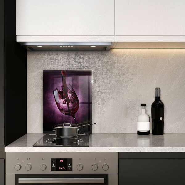 Üveg vágódeszka Egy pohár bor