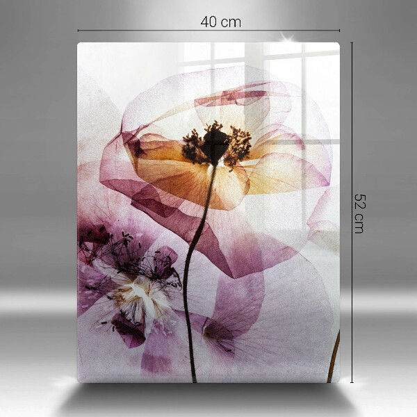 Üveg vágódeszka Finom virágok