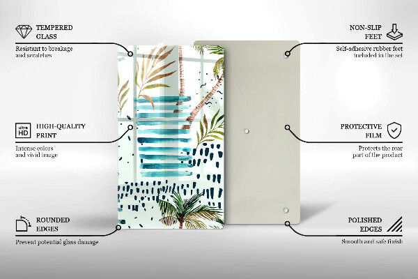 Üveg vágódeszka Ünnepi illusztrációk