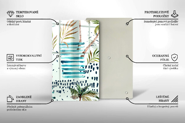 Üveg vágódeszka Ünnepi illusztrációk