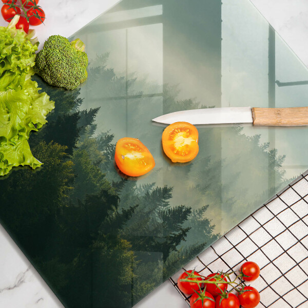 Üveg vágódeszka Tájkép az erdőre