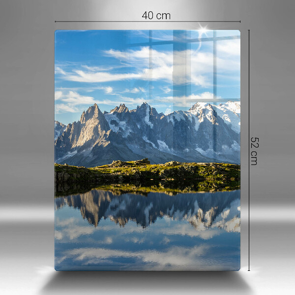 Üveg vágódeszka Hegyi táj