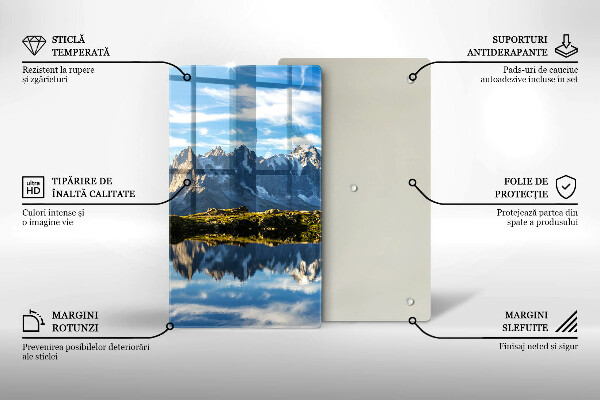 Üveg vágódeszka Hegyi táj