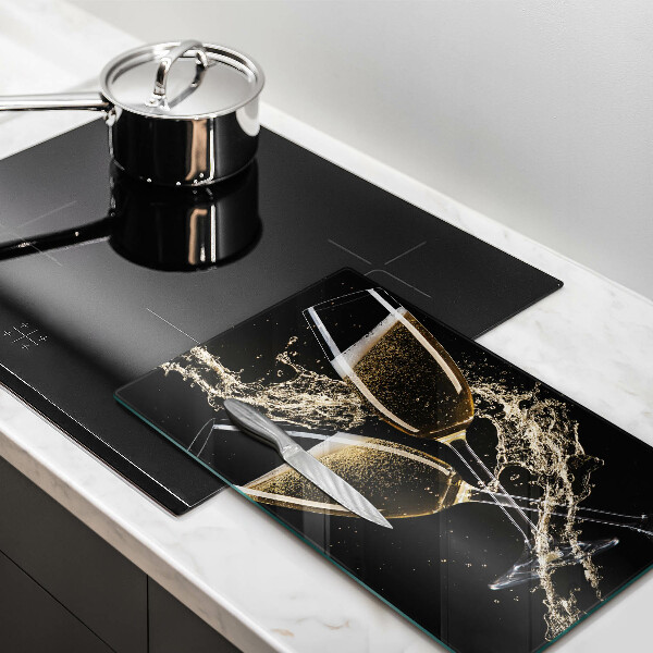 Üveg vágódeszka Pohár pezsgő