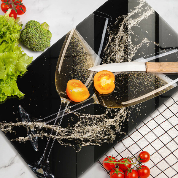 Üveg vágódeszka Pohár pezsgő