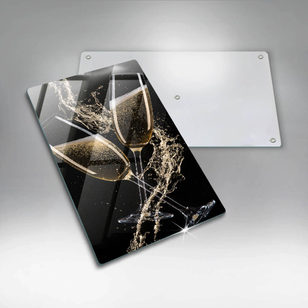 Üveg vágódeszka Pohár pezsgő