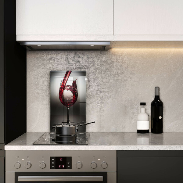 Üveg vágódeszka Pohár és vörösbor