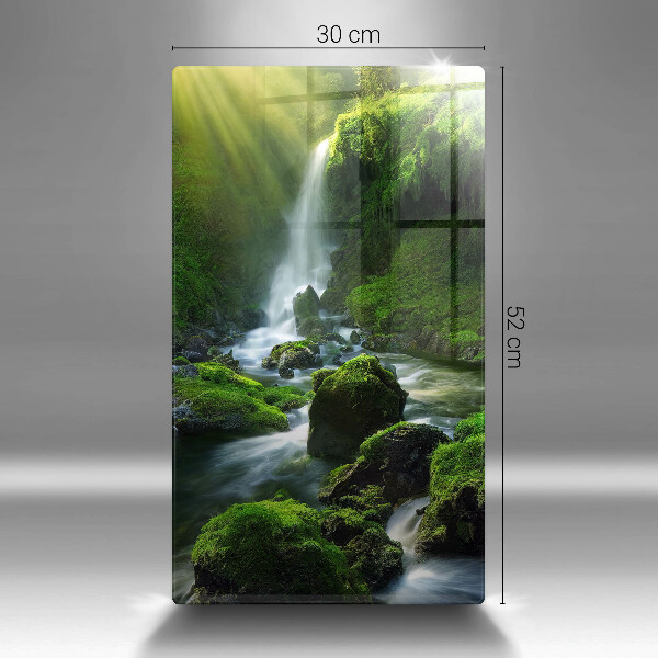 Üveg vágódeszka Vízesés a dzsungelben