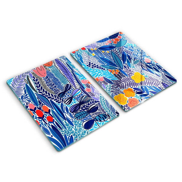 Üveg vágódeszka Festett rét