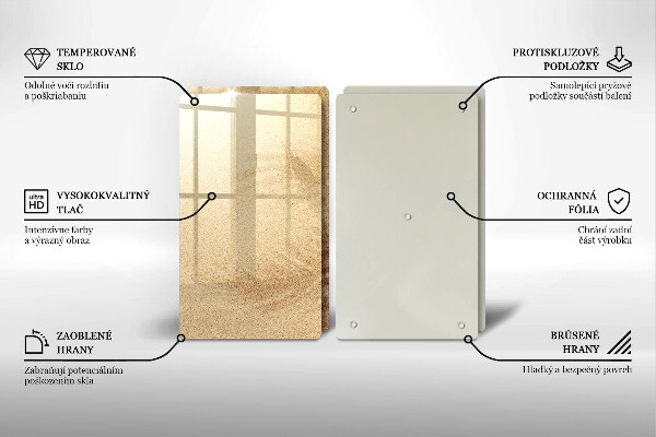 Üveg vágódeszka Tengerparti homokos nyaralás