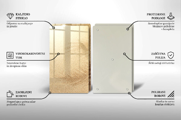 Üveg vágódeszka Tengerparti homokos nyaralás