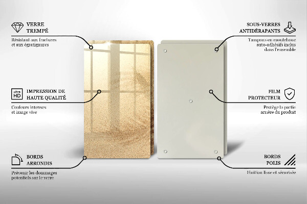 Üveg vágódeszka Tengerparti homokos nyaralás