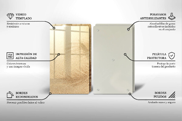 Üveg vágódeszka Tengerparti homokos nyaralás