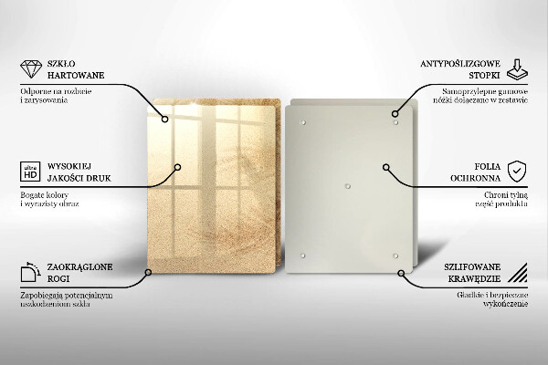 Üveg vágódeszka Tengerparti homokos nyaralás